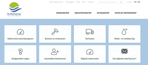 DWG klantenportaal homepage